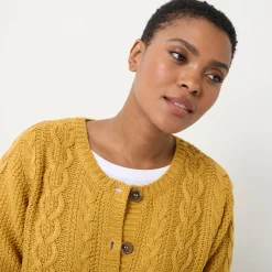 Trui En Vest<Blancheporte Cardigan in kabeltricot kerrie