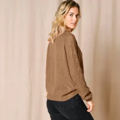 Feestoutfits Dames|Trui En Vest<Blancheporte Cardigan met 'juweel' knopen karamel