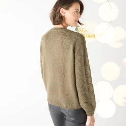 Feestoutfits Dames|Trui En Vest<Blancheporte Cardigan met 'juweel' knopen bronskleur