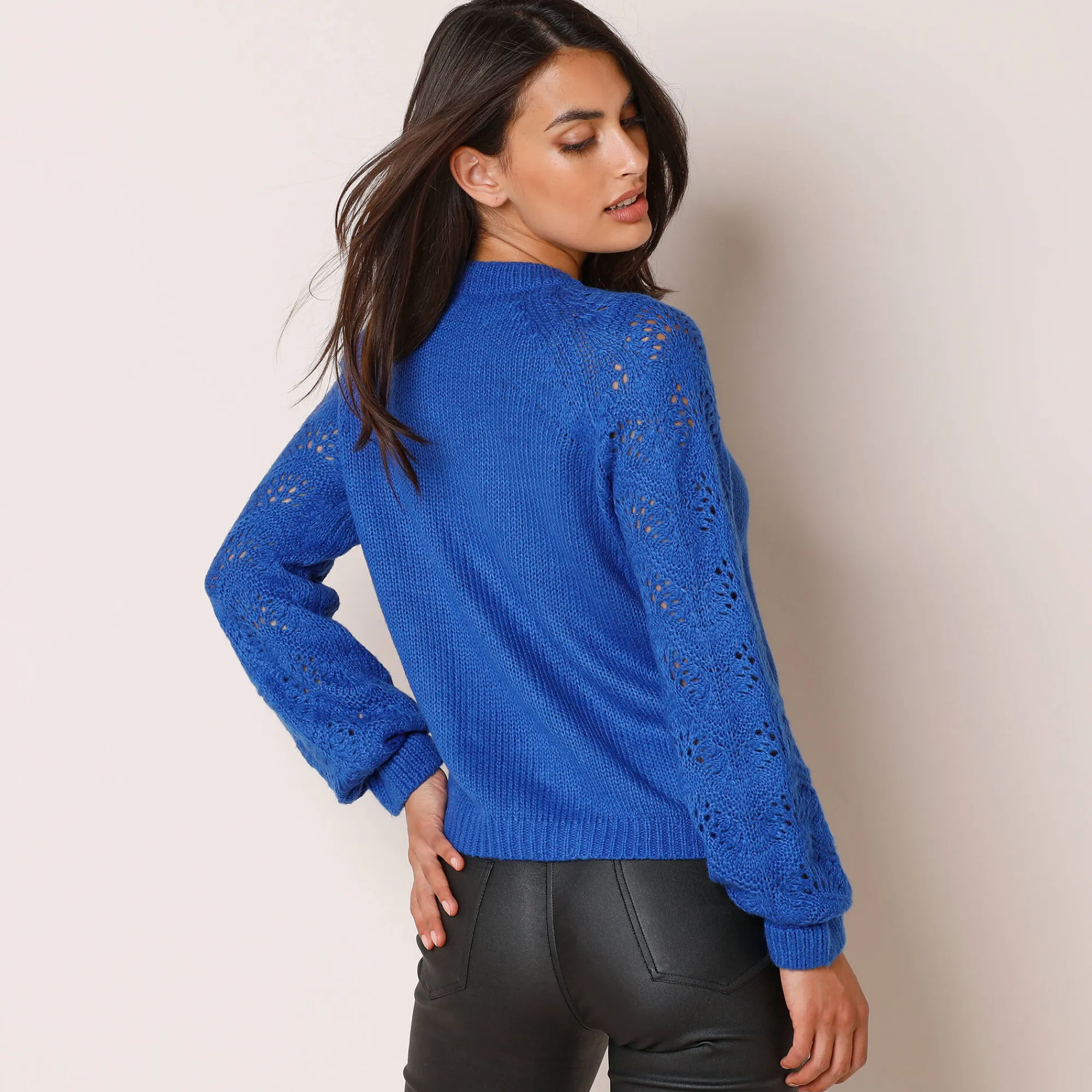 Feestoutfits Dames|Trui En Vest<Blancheporte Cardigan met 'juweel' knopen blauw