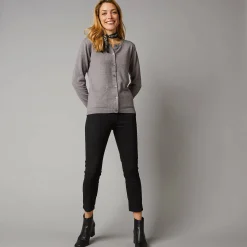 Trui En Vest<Blancheporte Cardigan met knoopsluiting, lamswol chiné grijs