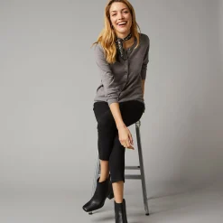 Trui En Vest<Blancheporte Cardigan met knoopsluiting, lamswol chiné grijs