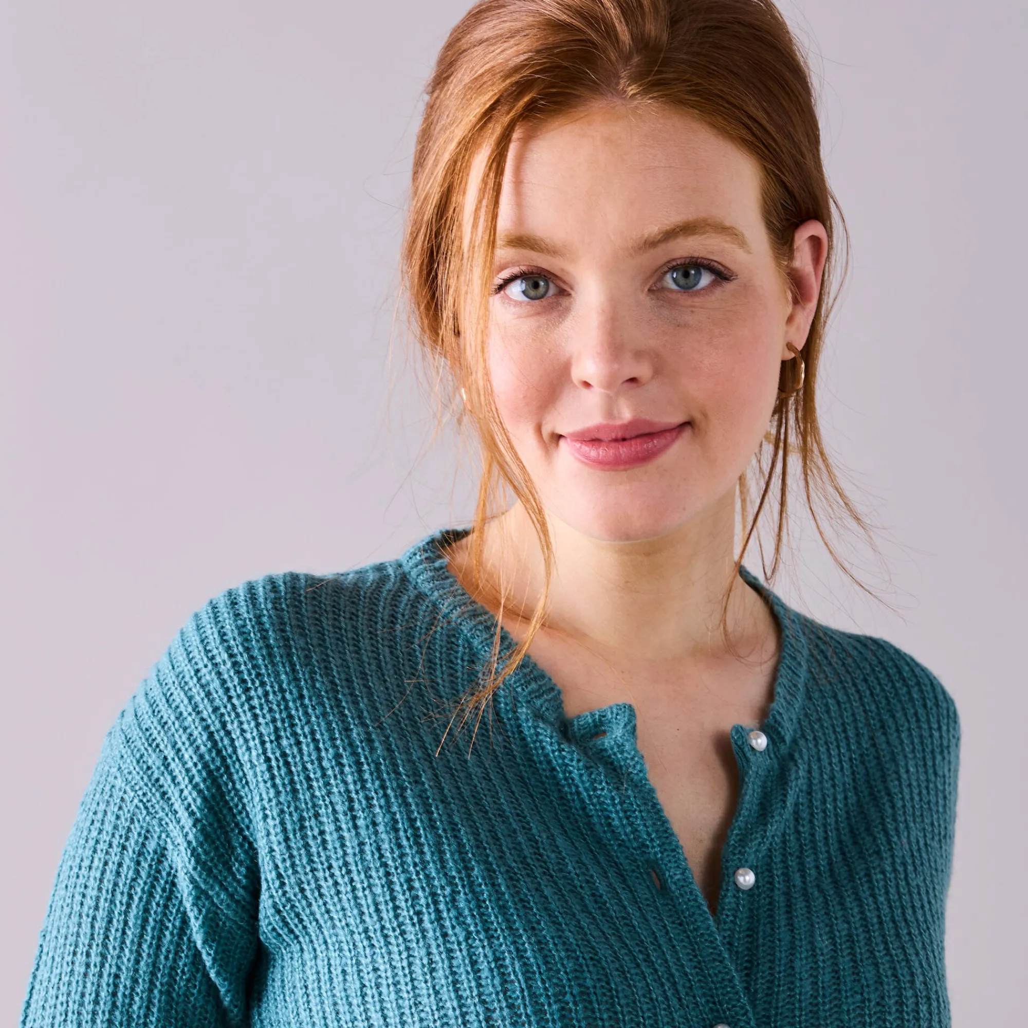 Trui En Vest<Blancheporte Cardigan met parelknopen en mohairtouch saliegroen