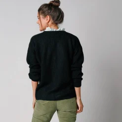 Trui En Vest<Blancheporte Cardigan met parelknopen en mohairtouch zwart