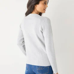 Trui En Vest<Blancheporte Cardigan met rits chiné grijs