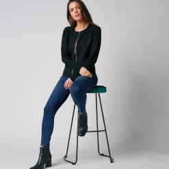 Trui En Vest<Blancheporte Cardigan met rits zwart