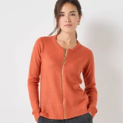 Trui En Vest<Blancheporte Cardigan met rits paprika