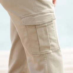 Broek<Blancheporte Cargobroek in ultrastretch keperstof - L30 beige