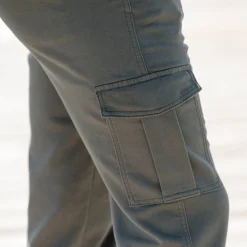 Broek<Blancheporte Cargobroek in ultrastretch keperstof - L30 kaki