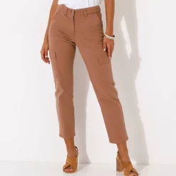 Broek<Blancheporte 7/8-cargobroek, stretchtwill taupe