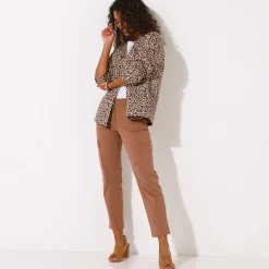 Broek<Blancheporte 7/8-cargobroek, stretchtwill taupe