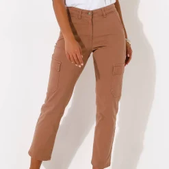 Broek<Blancheporte 7/8-cargobroek, stretchtwill taupe