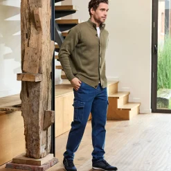 Jeans<Blancheporte Cargojeans met elastische tailleband opzij stone