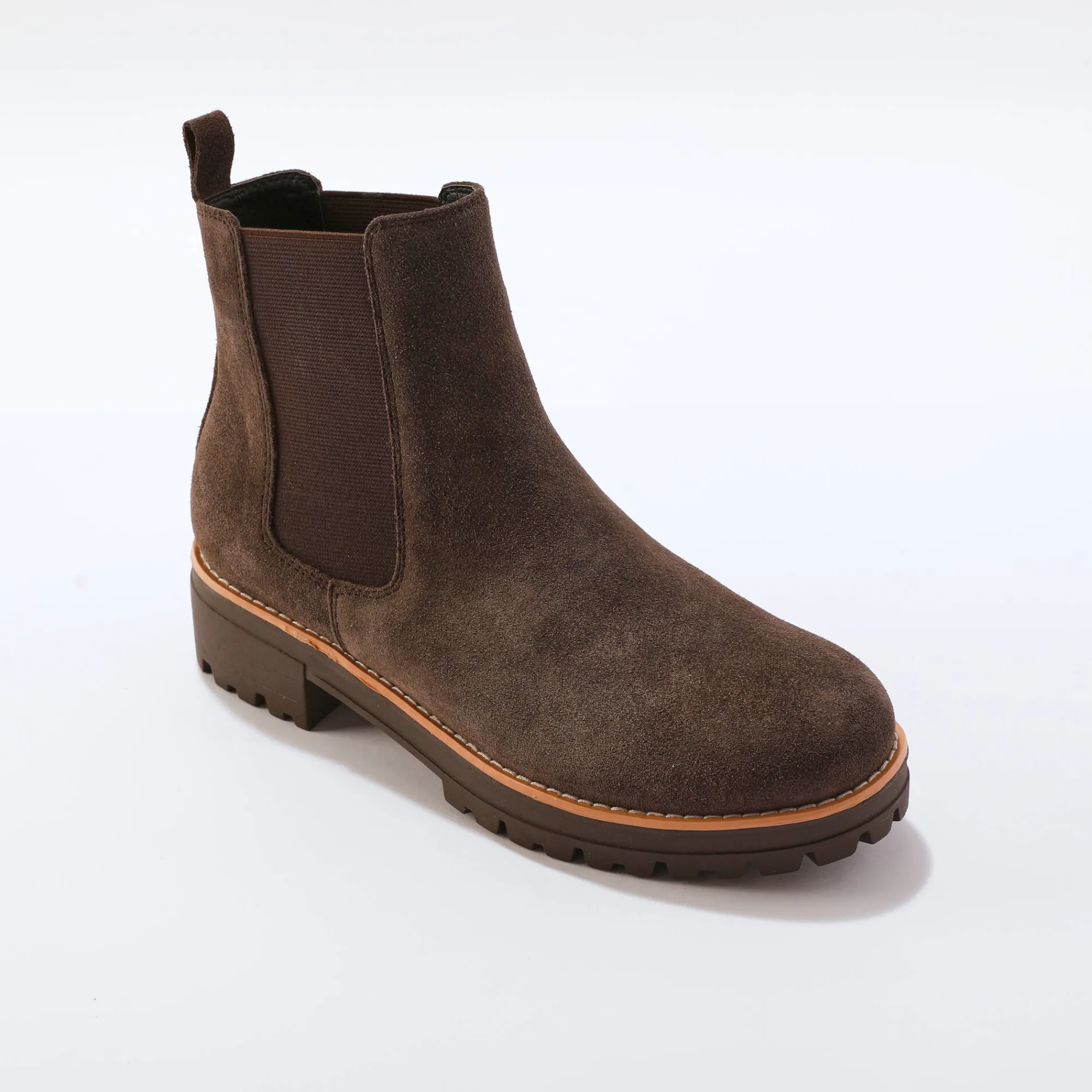 Bottines En Boots|Schoenen<Blancheporte Chelsea boots in splitleer chocolade