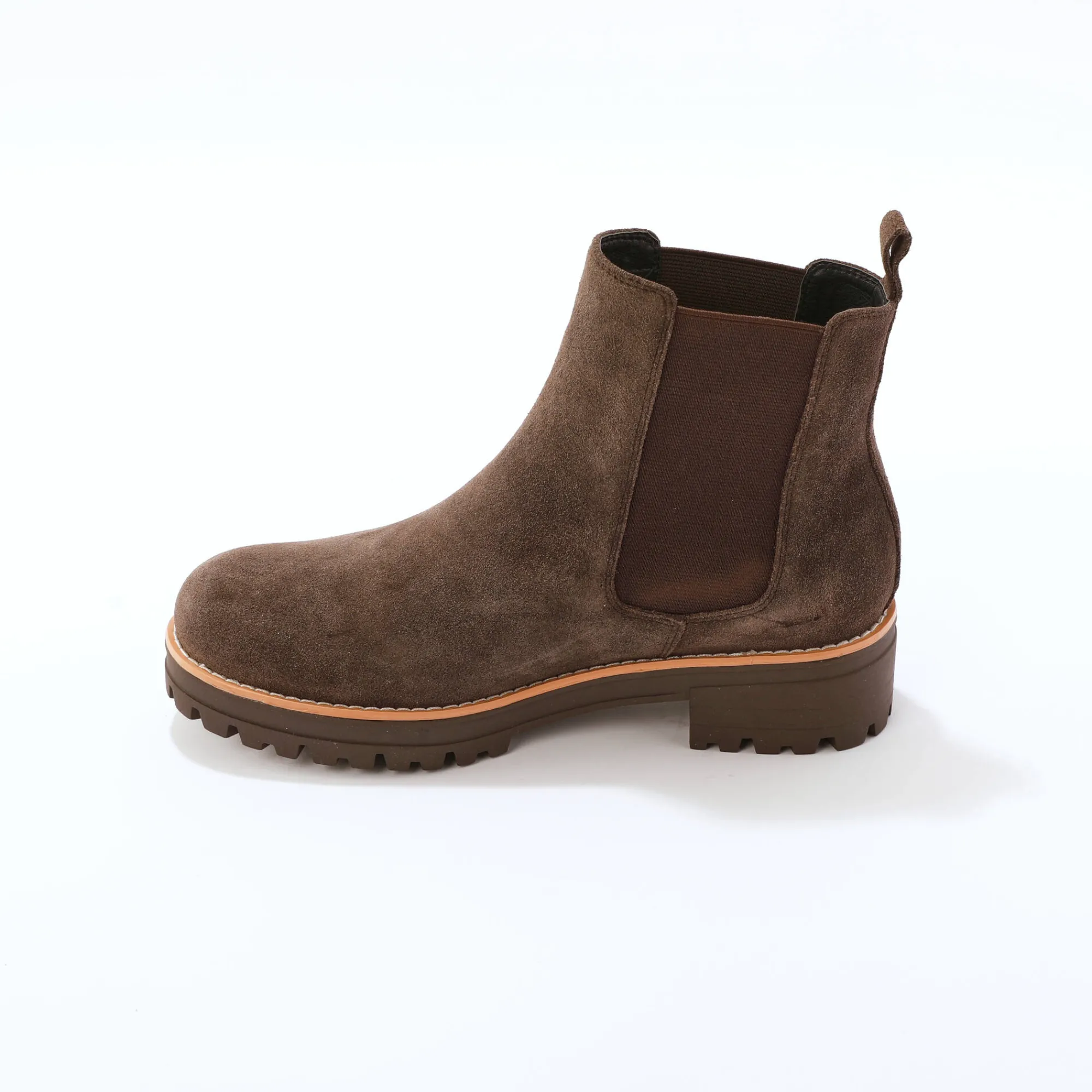 Bottines En Boots|Schoenen<Blancheporte Chelsea boots in splitleer chocolade