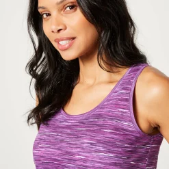 T-Shirt En Topje<Blancheporte Chiné topje in biokatoen chiné druivenrood