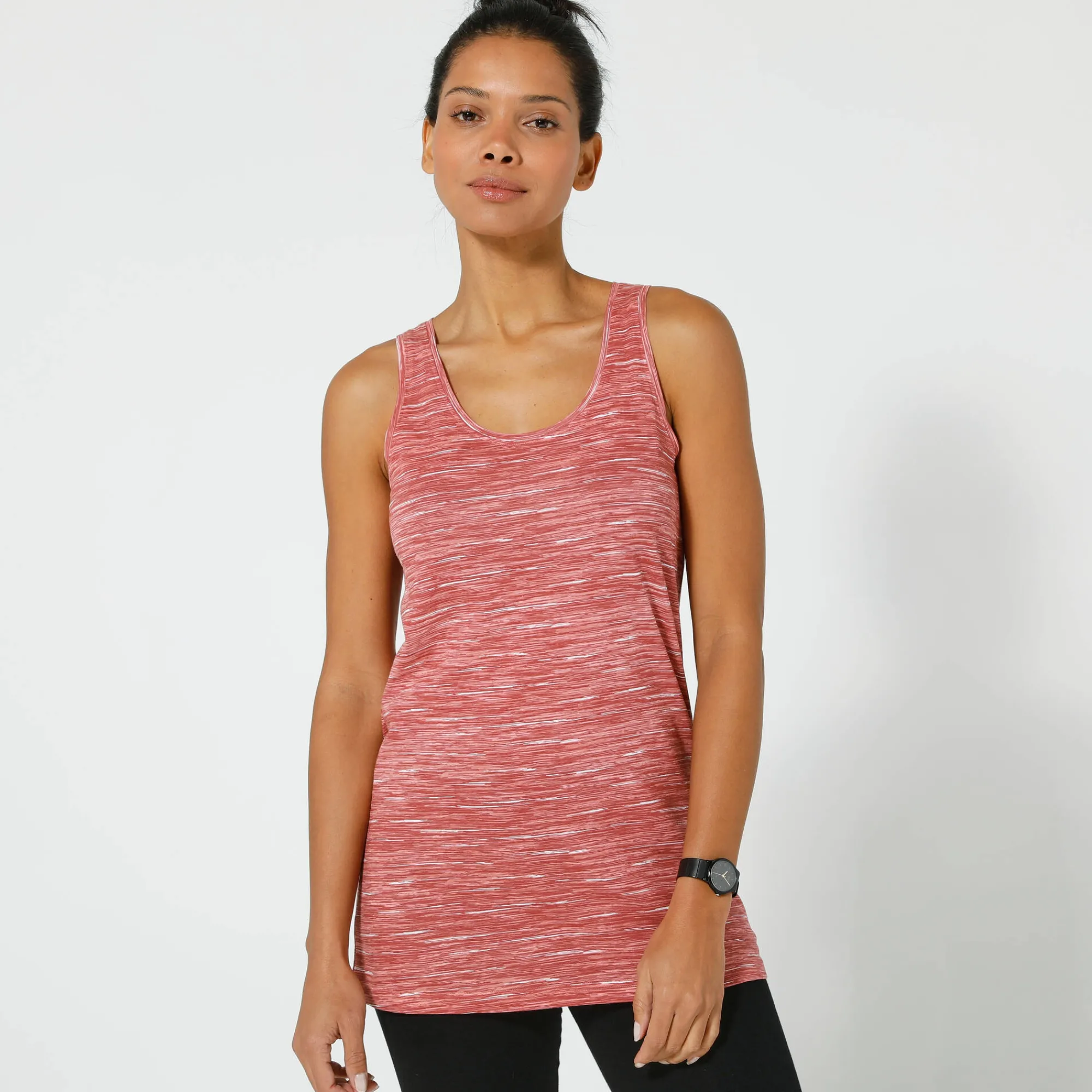 T-Shirt En Topje<Blancheporte Chiné topje in biokatoen chiné roze