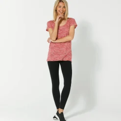 T-Shirt En Topje<Blancheporte Chiné T-shirt met korte mouwen in biokatoen chiné roze