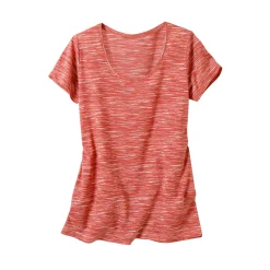 T-Shirt En Topje<Blancheporte Chiné T-shirt met korte mouwen in biokatoen chiné roze