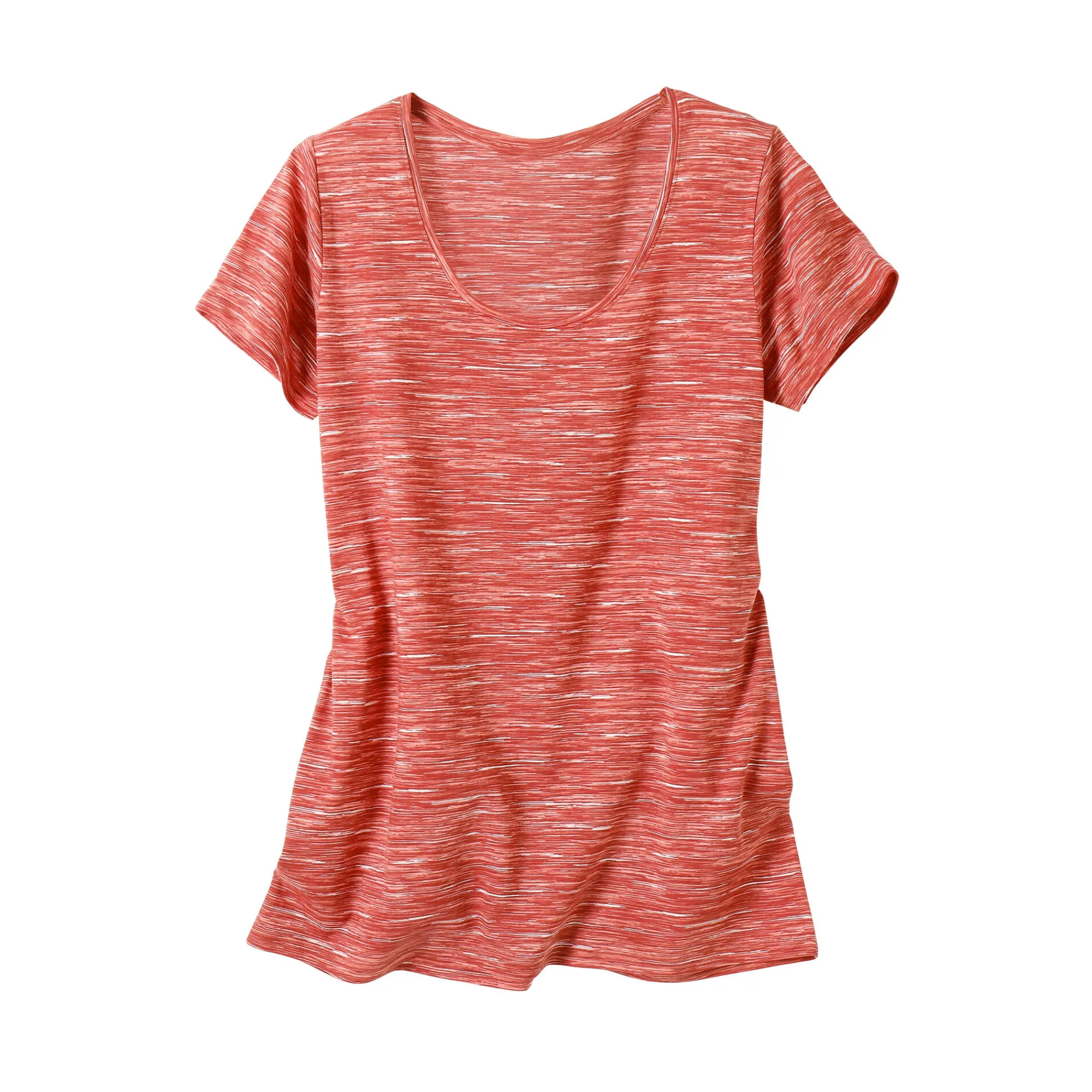 T-Shirt En Topje<Blancheporte Chiné T-shirt met korte mouwen in biokatoen chiné roze