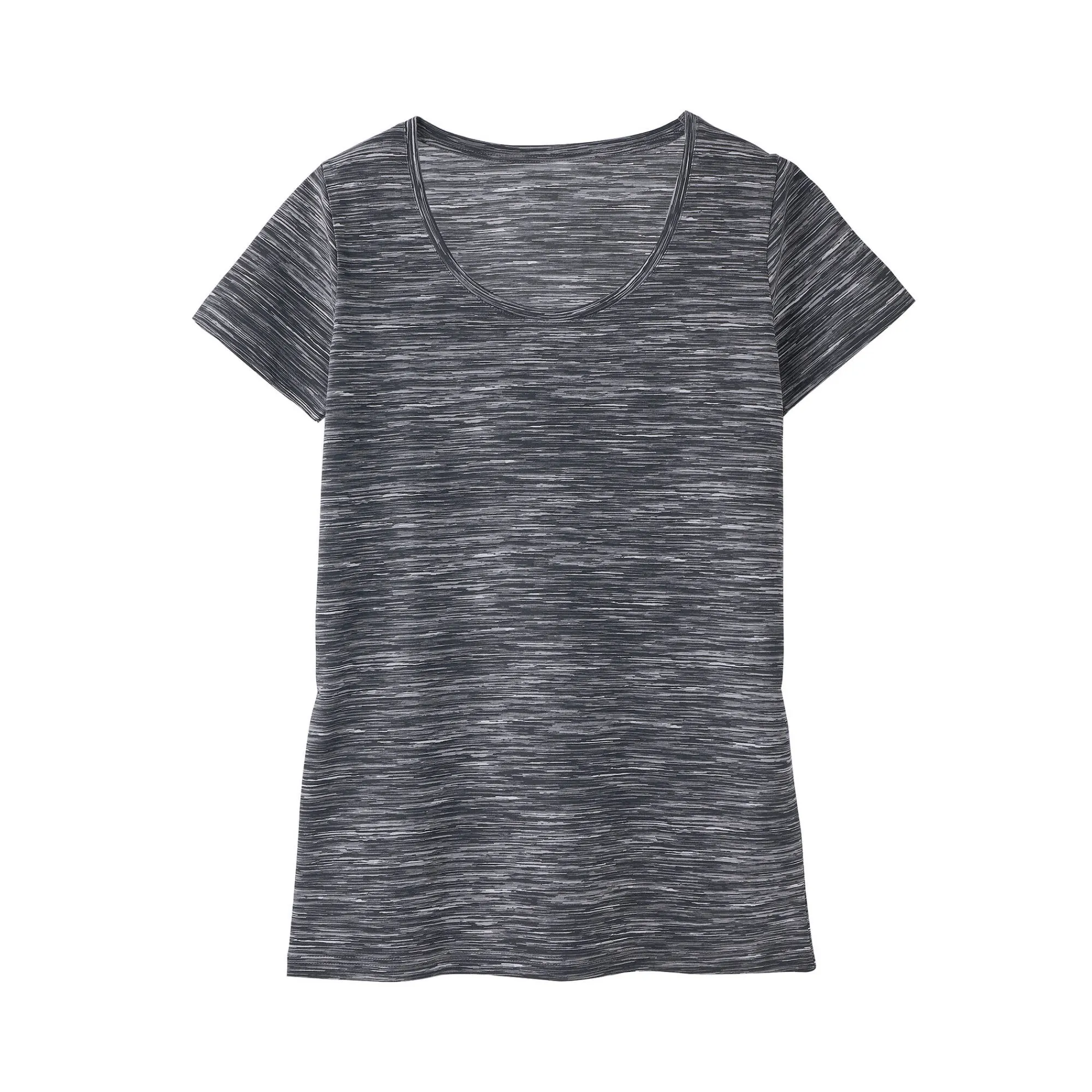 T-Shirt En Topje<Blancheporte Chiné T-shirt met korte mouwen in biokatoen chiné zwart