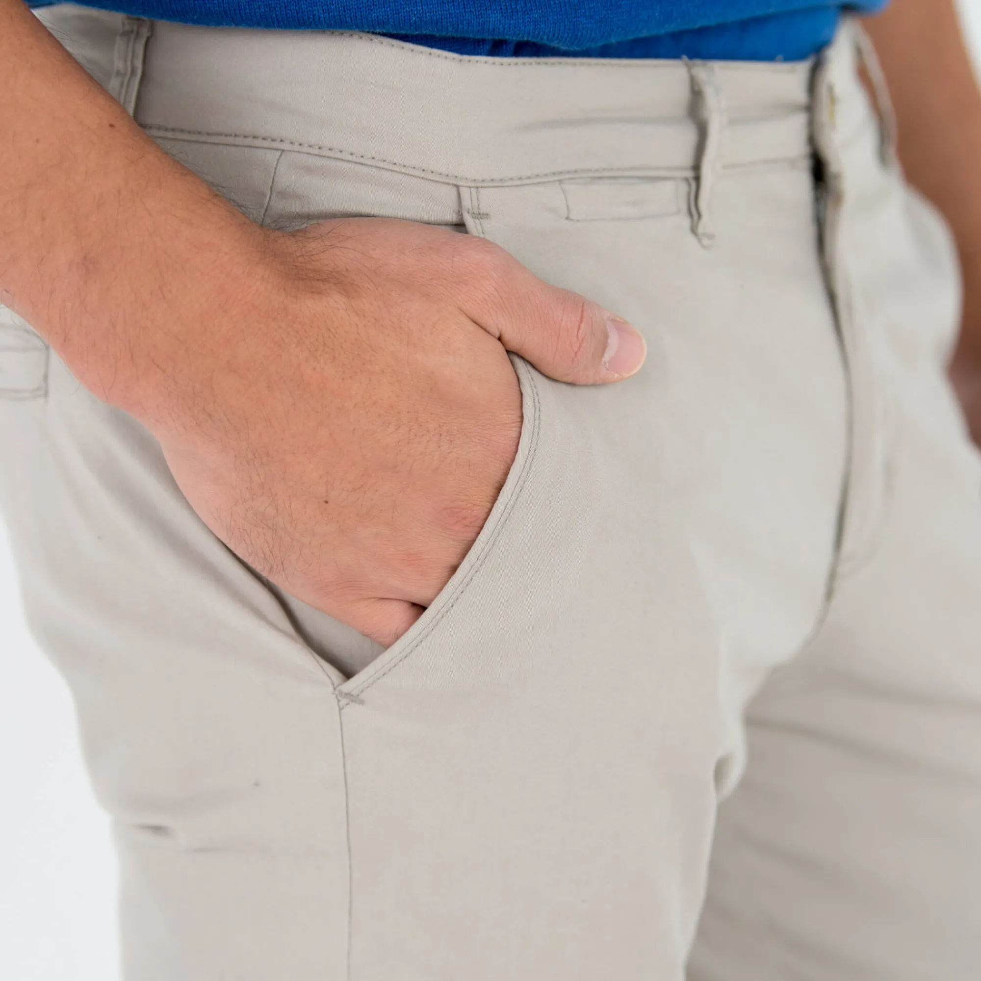 Broek<Blancheporte Chino broek in keperstof beige