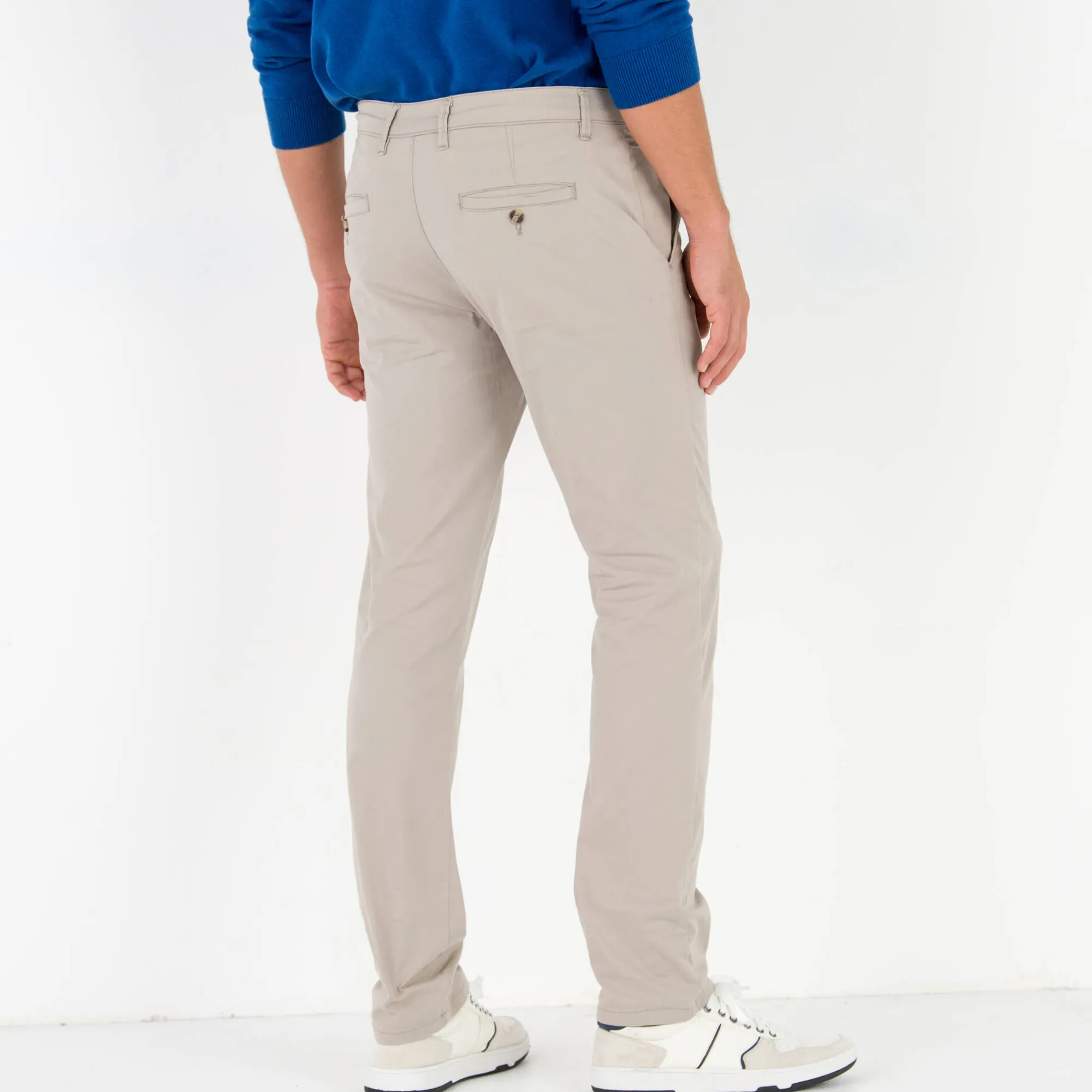 Broek<Blancheporte Chino broek in keperstof beige