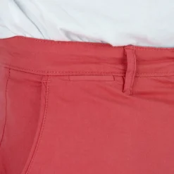 Broek<Blancheporte Chino broek in keperstof grijzig koraal