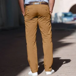 Broek<Blancheporte Chino broek in keperstof karamel