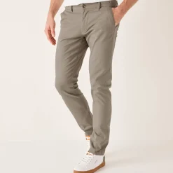 Broek<Blancheporte Chino broek met elastische tailleband opzij taupe