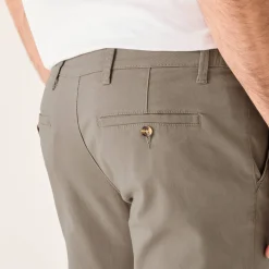 Broek<Blancheporte Chino broek met elastische tailleband opzij taupe