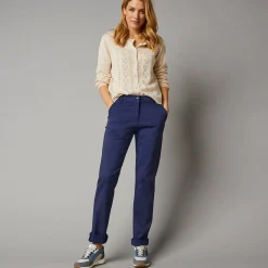 Broek<Blancheporte Chino stretchbroek marine