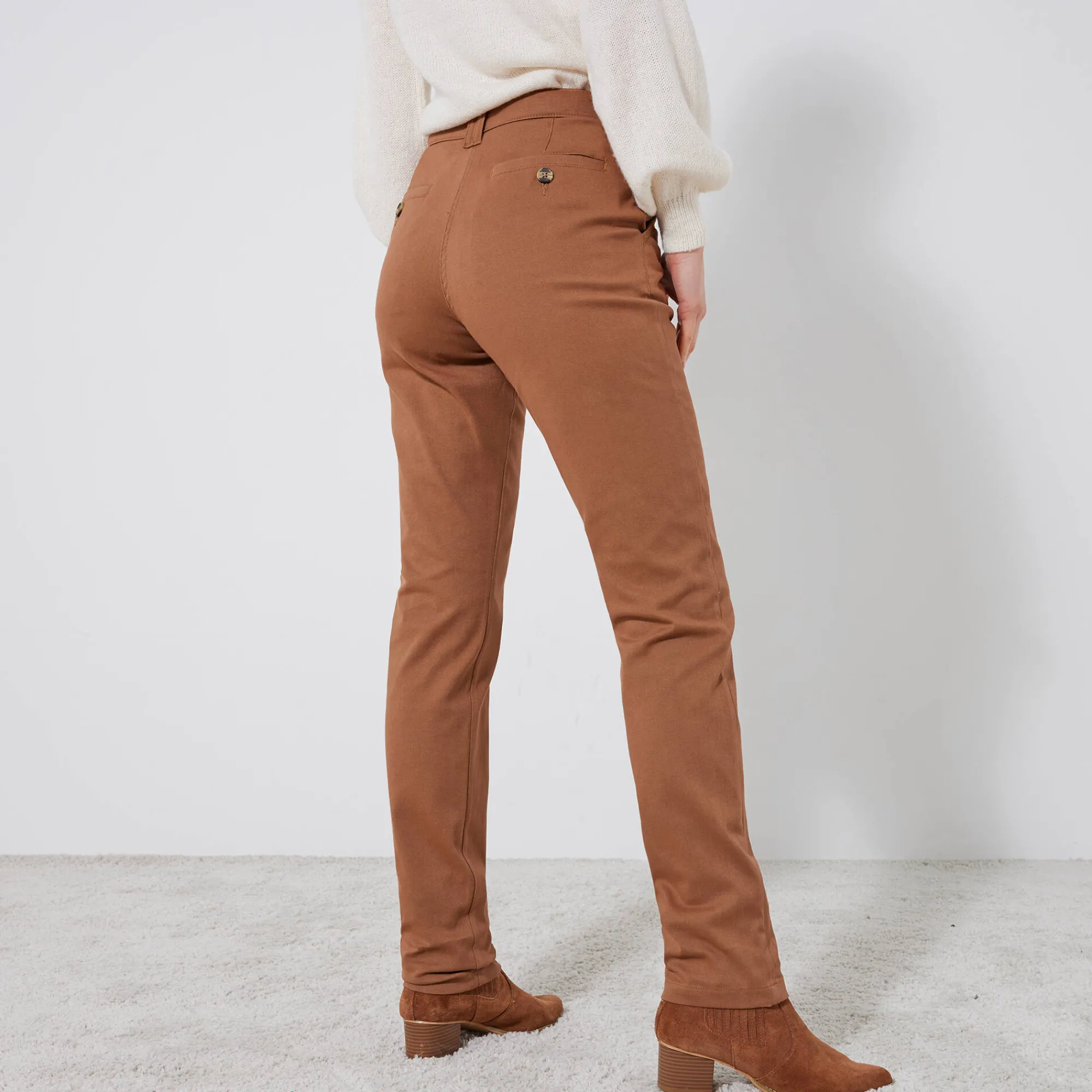 Broek<Blancheporte Chino stretchbroek karamel