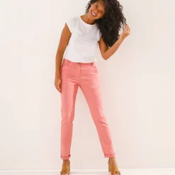 Broek<Blancheporte Chino stretchbroek lichtkoraalrood