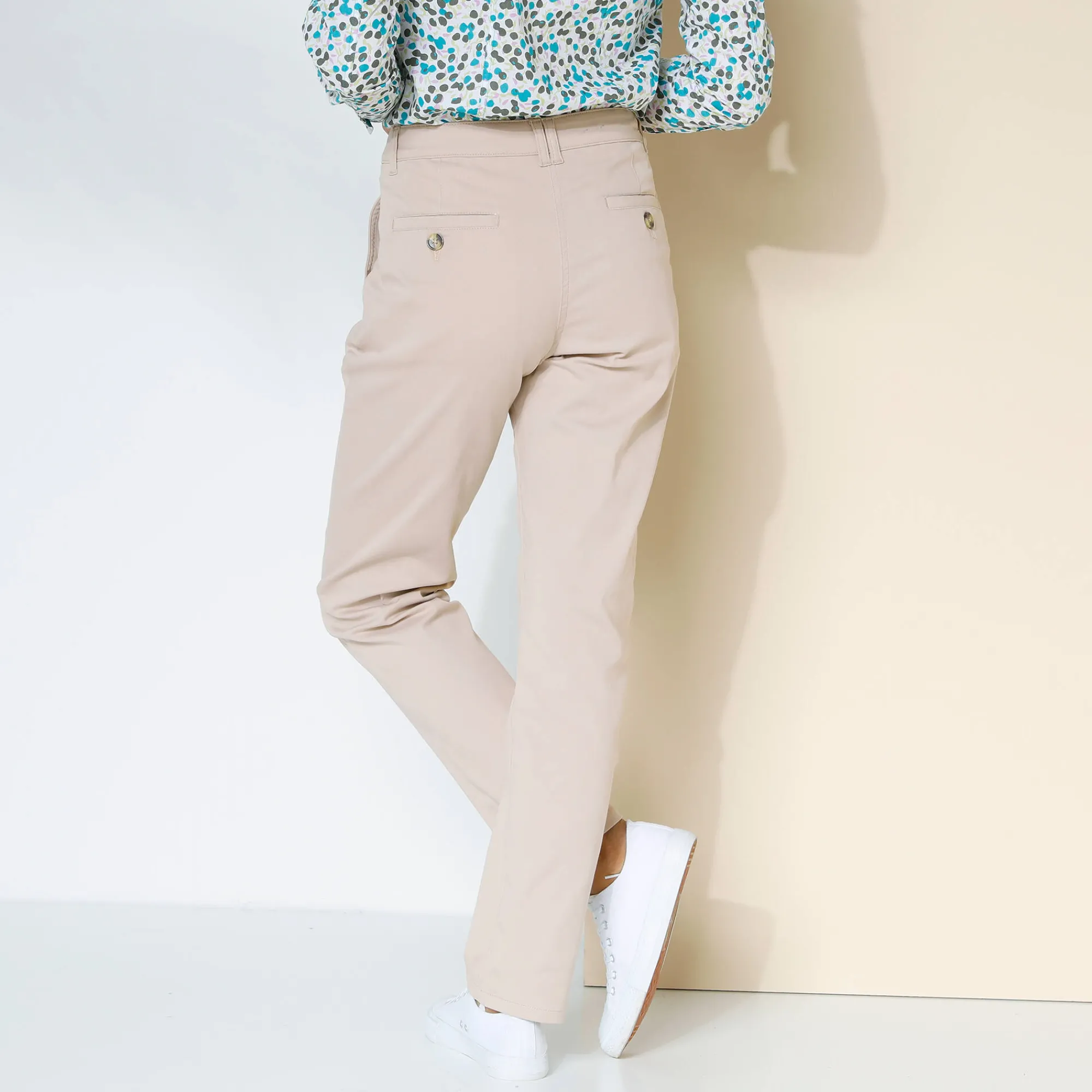 Broek<Blancheporte Chino stretchbroek beige