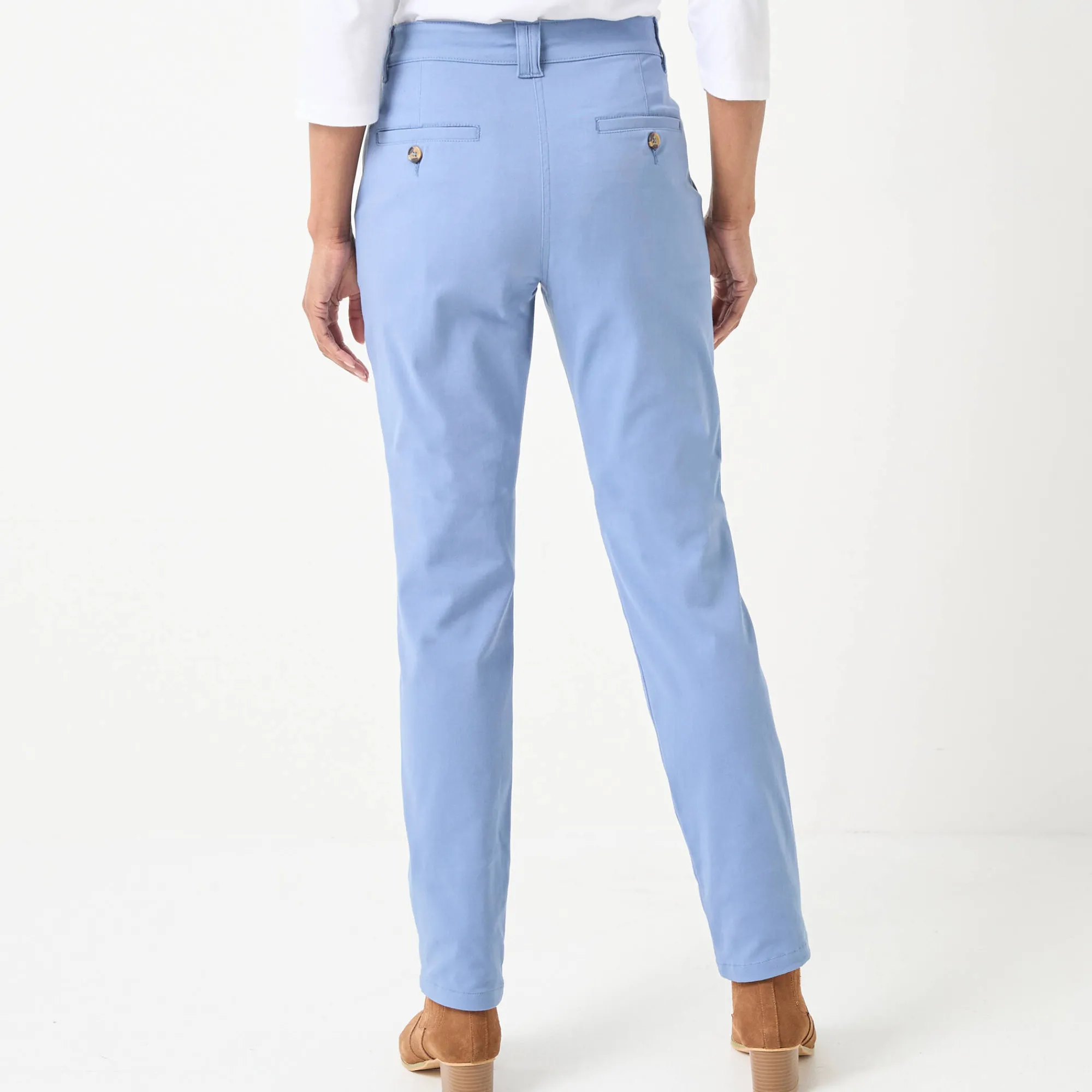 Broek<Blancheporte Chino stretchbroek blauwgrijs