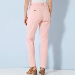 Broek<Blancheporte Chino stretchbroek poederroze