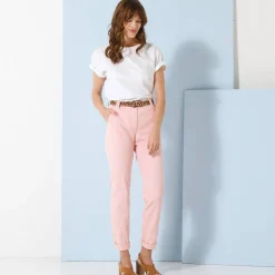 Broek<Blancheporte Chino stretchbroek poederroze