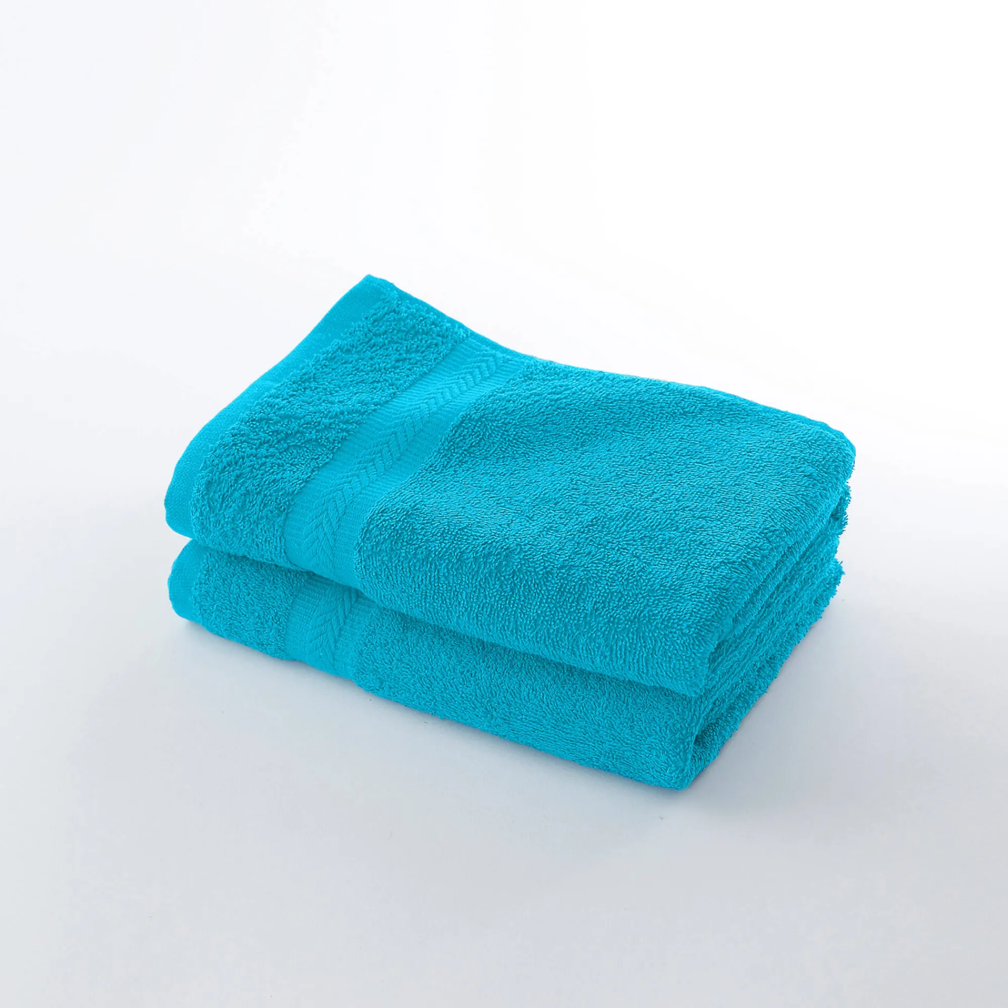 Badhanddoek<Colombine Collectie effen handdoeken 420 g/m2 met zacht comfort turkoois