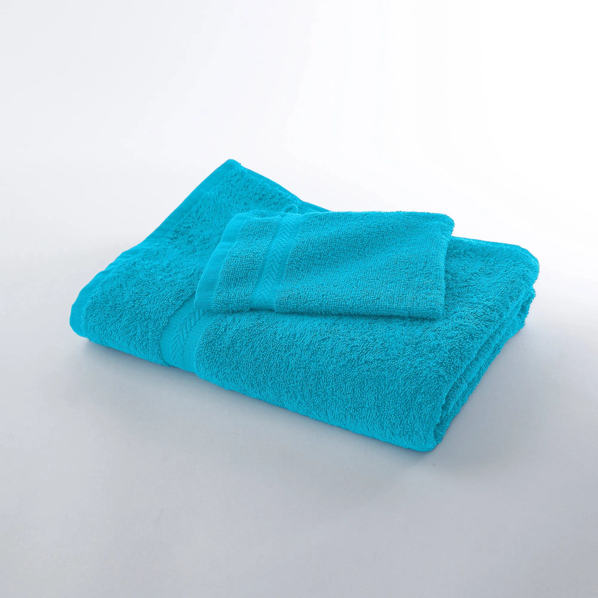 Badhanddoek<Colombine Collectie effen handdoeken 420 g/m2 met zacht comfort turkoois