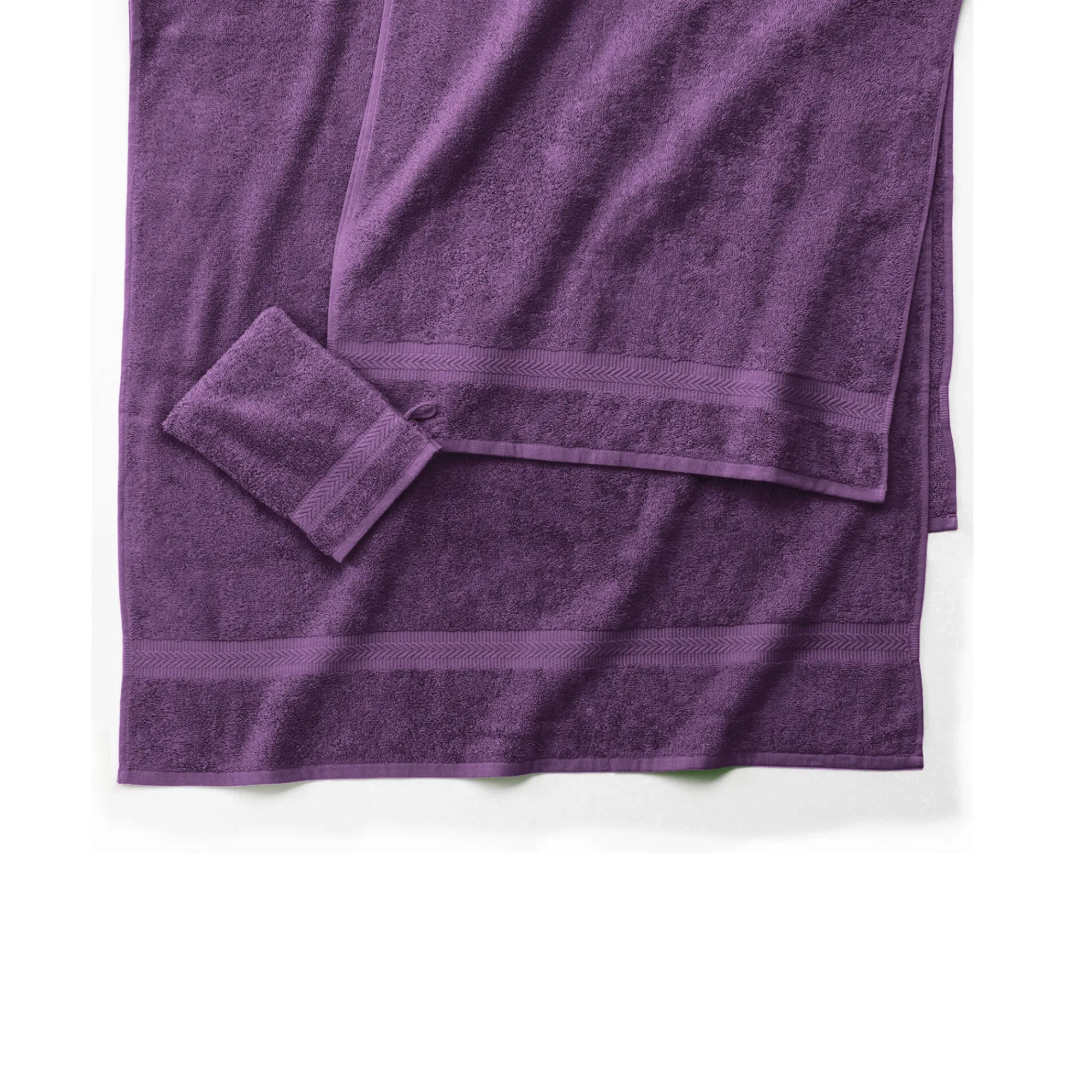 Badhanddoek<Colombine Collectie effen handdoeken 420 g/m2 met zacht comfort aubergine