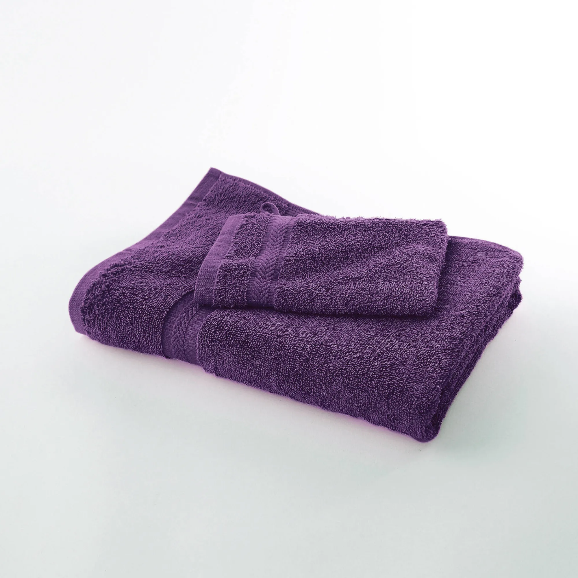 Badhanddoek<Colombine Collectie effen handdoeken 420 g/m2 met zacht comfort aubergine