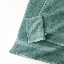 Badhanddoek<Colombine Collectie effen handdoeken 420 g/m2 met zacht comfort eucalyptus