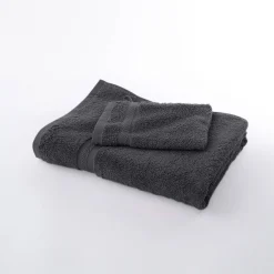 Badhanddoek<Colombine Collectie effen handdoeken 420 g/m2 met zacht comfort antraciet