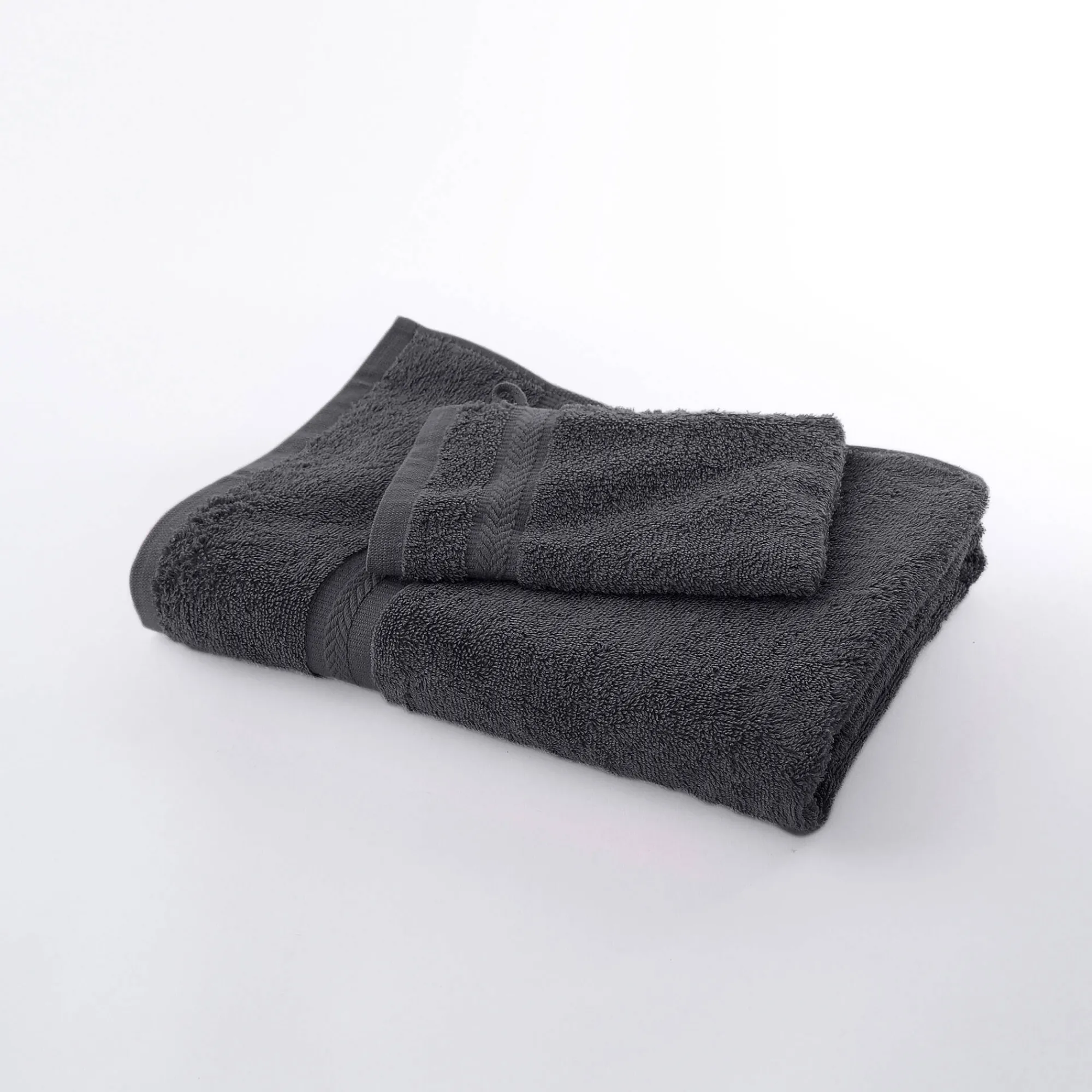 Badhanddoek<Colombine Collectie effen handdoeken 420 g/m2 met zacht comfort antraciet