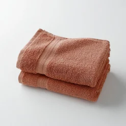 Badhanddoek<Colombine Collectie effen handdoeken 420 g/m2 met zacht comfort kastanje