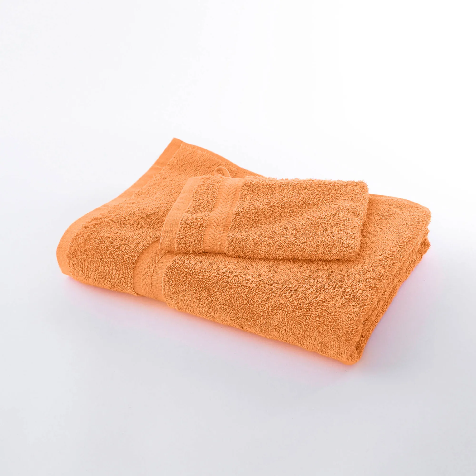 Badhanddoek<Colombine Collectie effen handdoeken 420 g/m2 met zacht comfort abrikoos