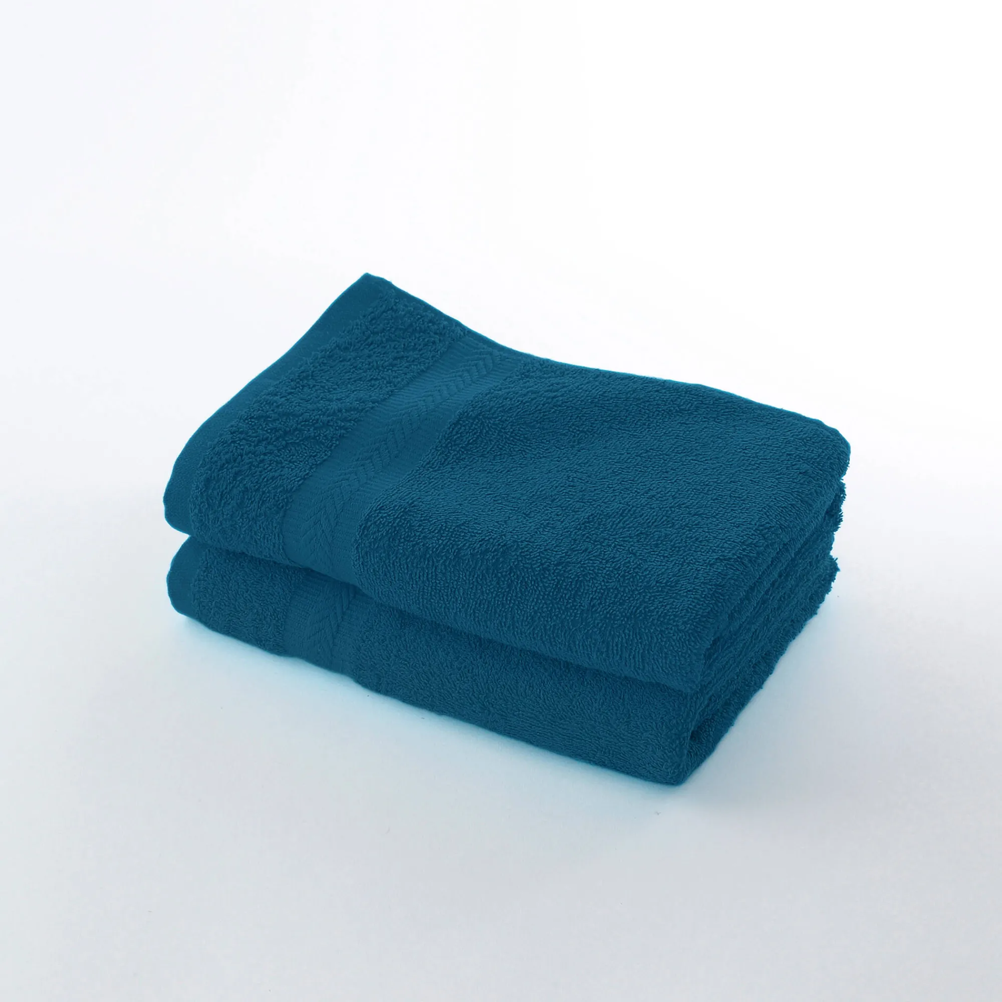 Badhanddoek<Colombine Collectie effen handdoeken 420 g/m2 met zacht comfort pauwblauw