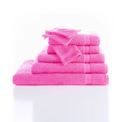Badhanddoek<Colombine Collectie effen handdoeken 420 g/m2 met zacht comfort fuchsia