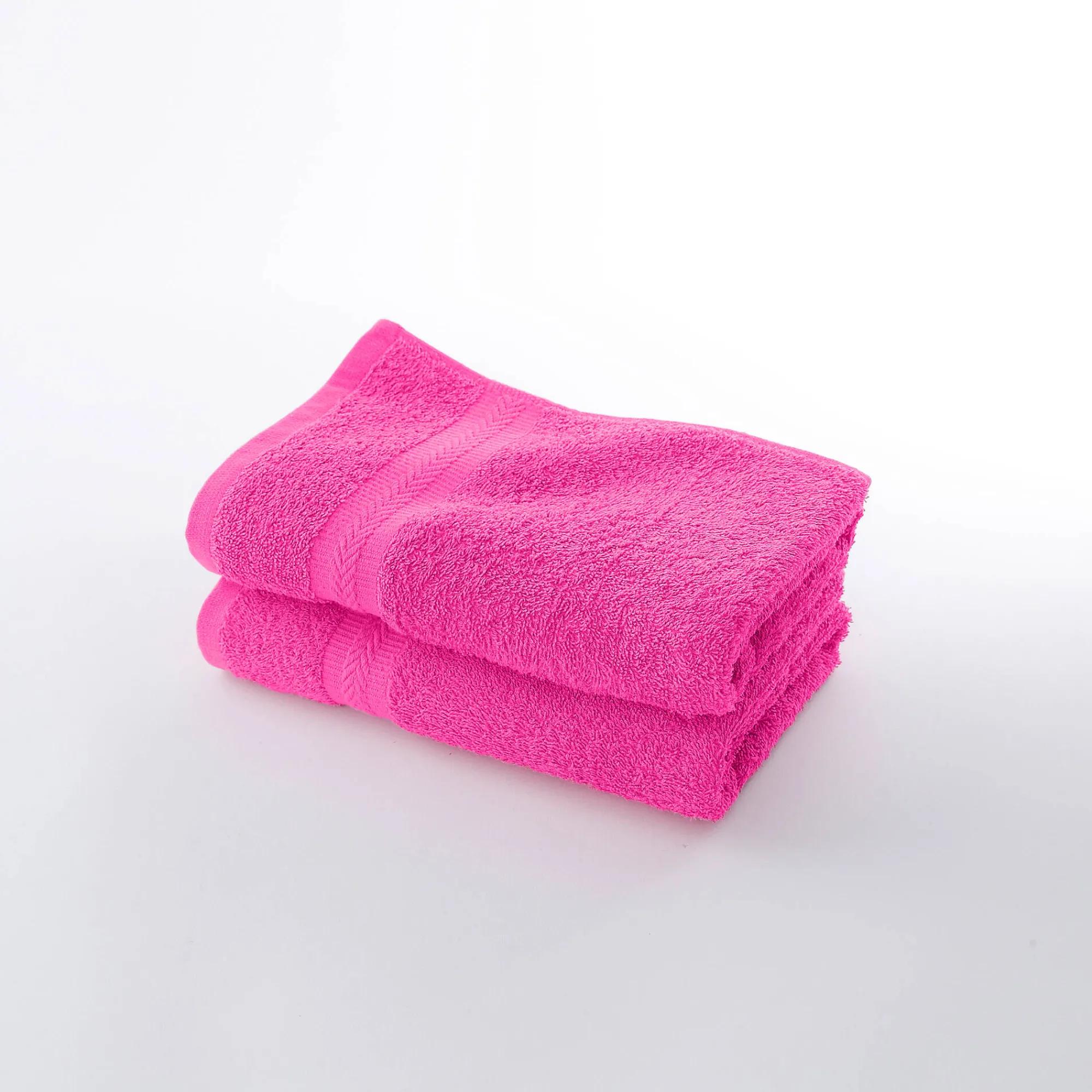 Badhanddoek<Colombine Collectie effen handdoeken 420 g/m2 met zacht comfort fuchsia